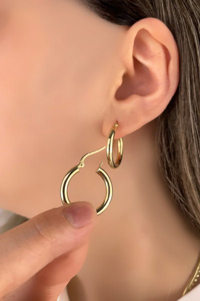 Halka Altın Küpe 8KP3099 (2)