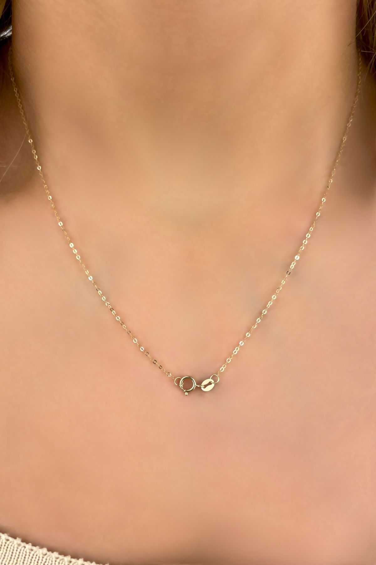 Halka Zincirli Anahtar Altın Kolye 14KLY6753 - 3