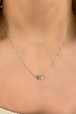 Halka Zincirli Anahtar Altın Kolye 14KLY6753 - 3