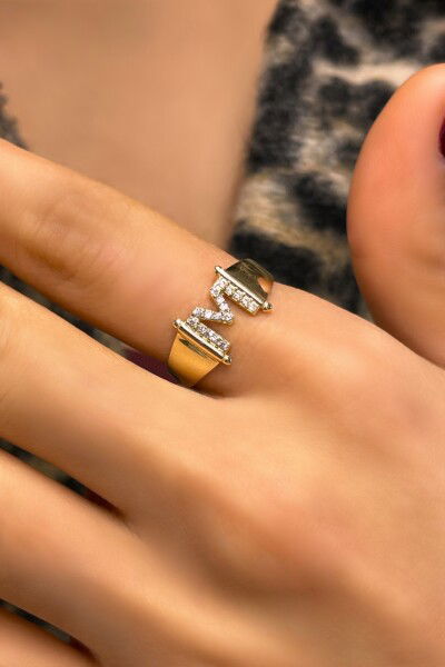 Harf Altın Yüzük 14YZ6676 - Altınaşkı