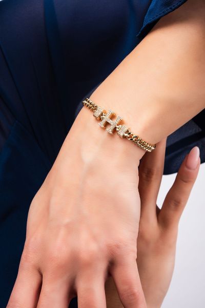 Harfli Altın Bileklık 14KNY2697 - Altınaşkı