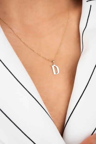 Harfli Altın Kolye 14KLY4145 - Altınaşkı