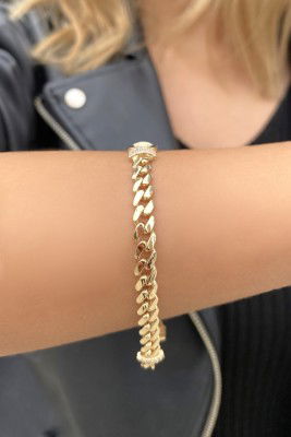 Harfli Gurmet Altın Bileklik 14KNY2630 - 2