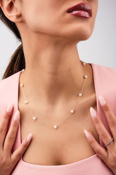 İnci Altın Kolye 14KLY011 - Altınaşkı