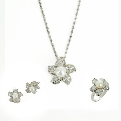 İncili Beyaz Altın Set 14MNST17 - Altınaşkı