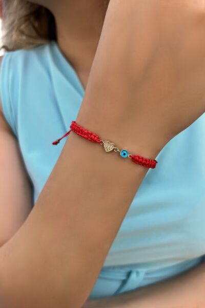 İpli Kalp Altın Bileklik 14KNY8654 - Altınaşkı