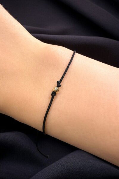 İpli Tek Dorikalı Altın Bileklik 14KNY8937 - Altınaşkı