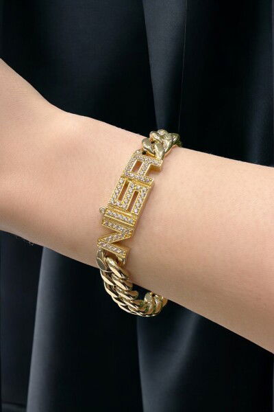 İsimli Altın Bileklik 14KNY6668 - Altınaşkı