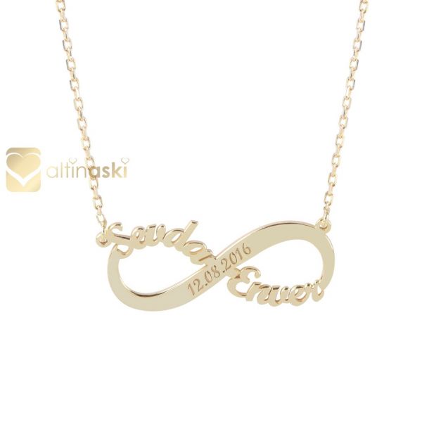 Altın İsimli Sonsuzluk Kolye FYA131 - Altınaşkı