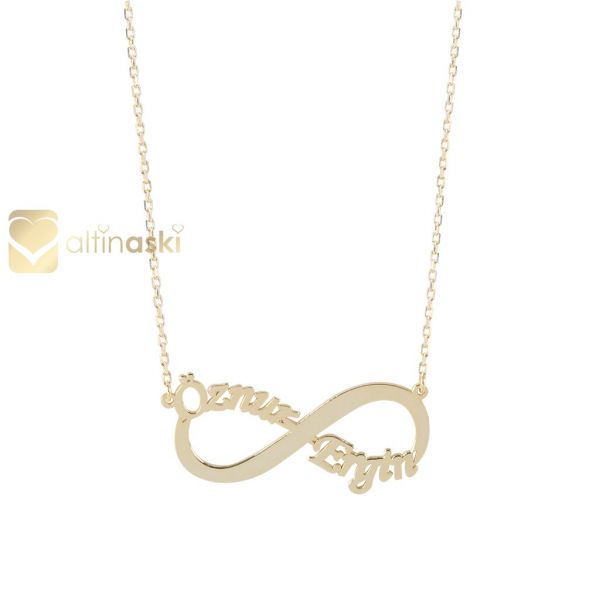 Altın İsimli Sonsuzluk Kolye FYA131-B - Altınaşkı