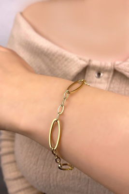 İtalyan Ataş Altın Bileklik 14KNY1045 - 1