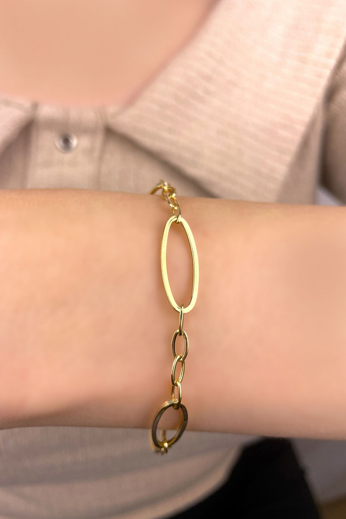 İtalyan Ataş Altın Bileklik 14KNY1045 - 2