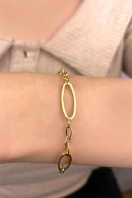 İtalyan Ataş Altın Bileklik 14KNY1045 - 2