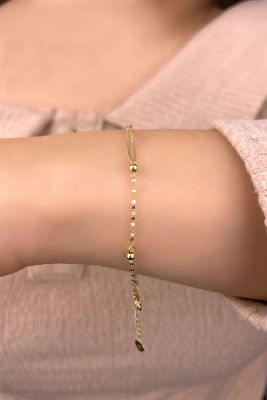 İtalyan Ataş Altın Bileklik 14KNY1202 - 2