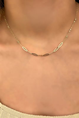 İtalyan Ataş Aynalı Altın Kolye 14KLY1189 - 2