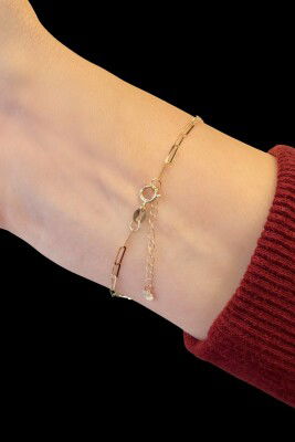 İtalyan Ataş Topçuk Altın Bileklik 14KNY9527 - 2