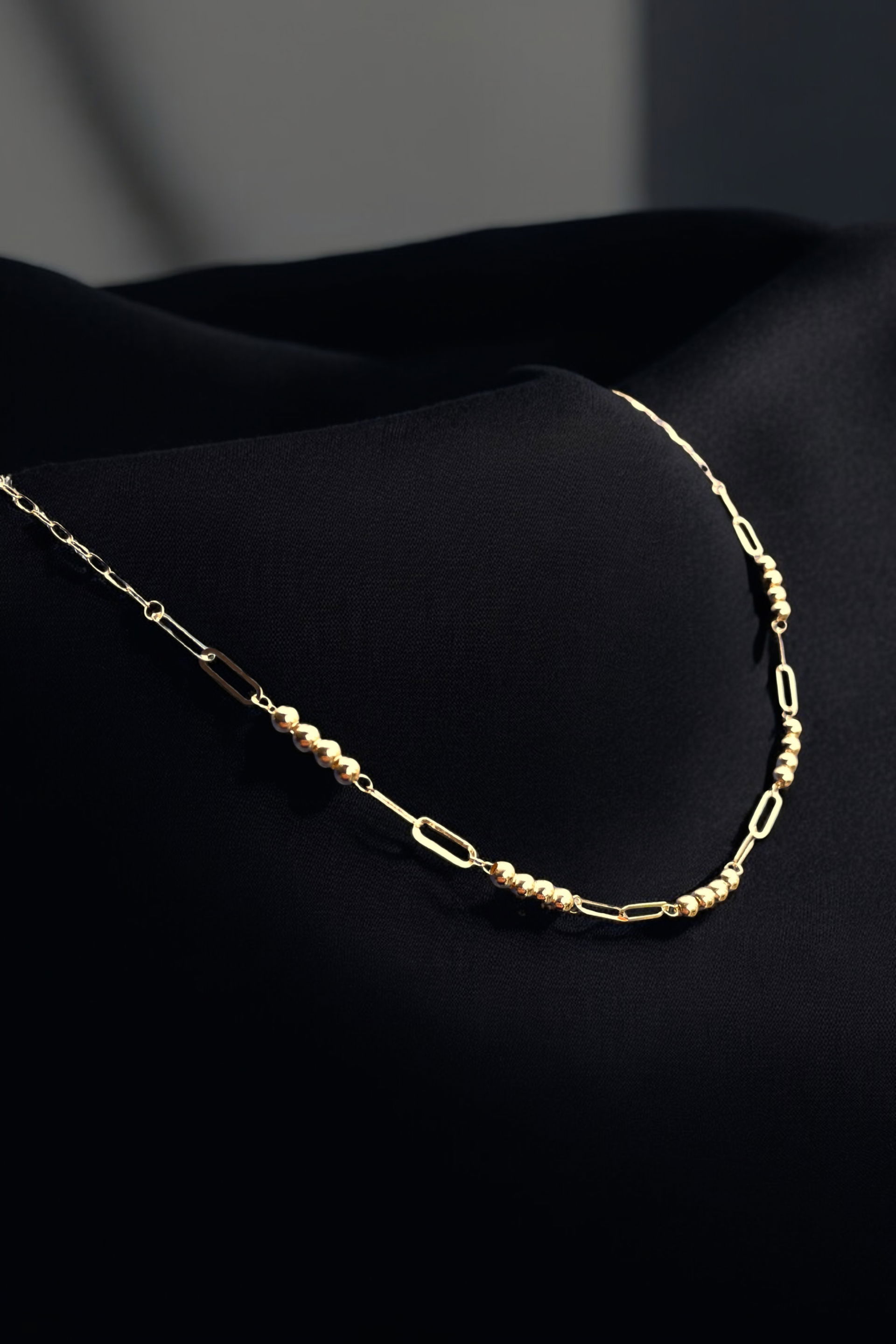 İtalyan Ataş Zincirli Toplu Altın Kolye 14KLY735 - 2