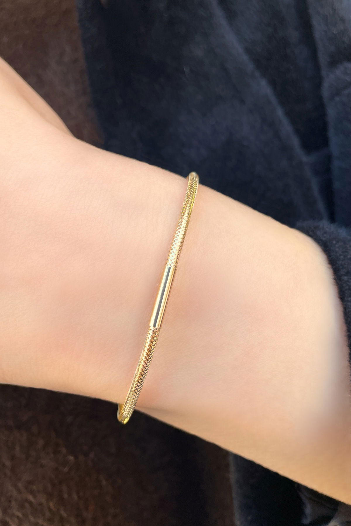 İtalyan Esnek Altın Bileklik 14KNY8769 - 2