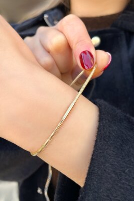 İtalyan Esnek Altın Bileklik 14KNY8769 - 1