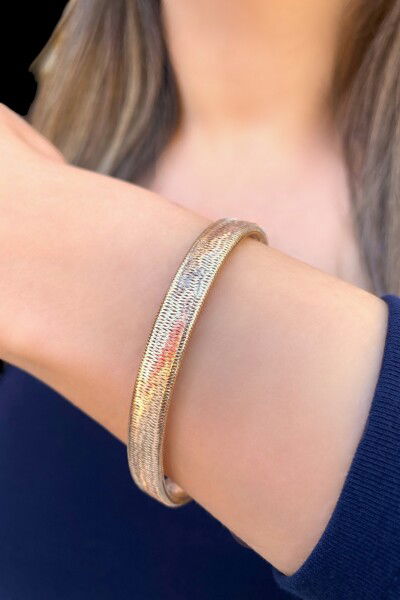 İtalyan Esnek Altın Bileklik 14KNY9310 - Altınaşkı