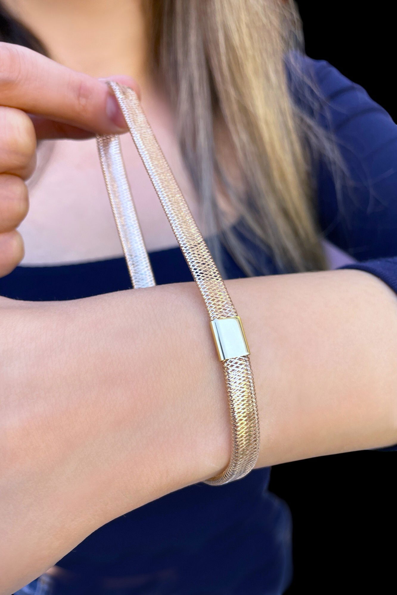 İtalyan Esnek Altın Bileklik 14KNY9310 - 2