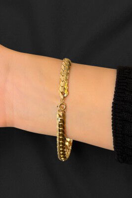 İtalyan Ezme Gurmet Altın Bileklik 14KNY1034 - 2