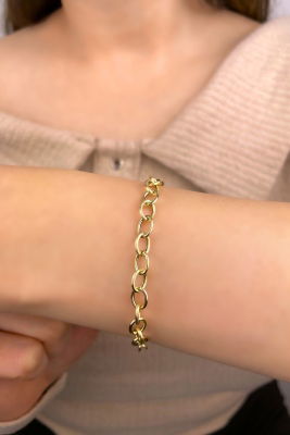 İtalyan Halka Altın Bileklik 14KNY1041 - 1