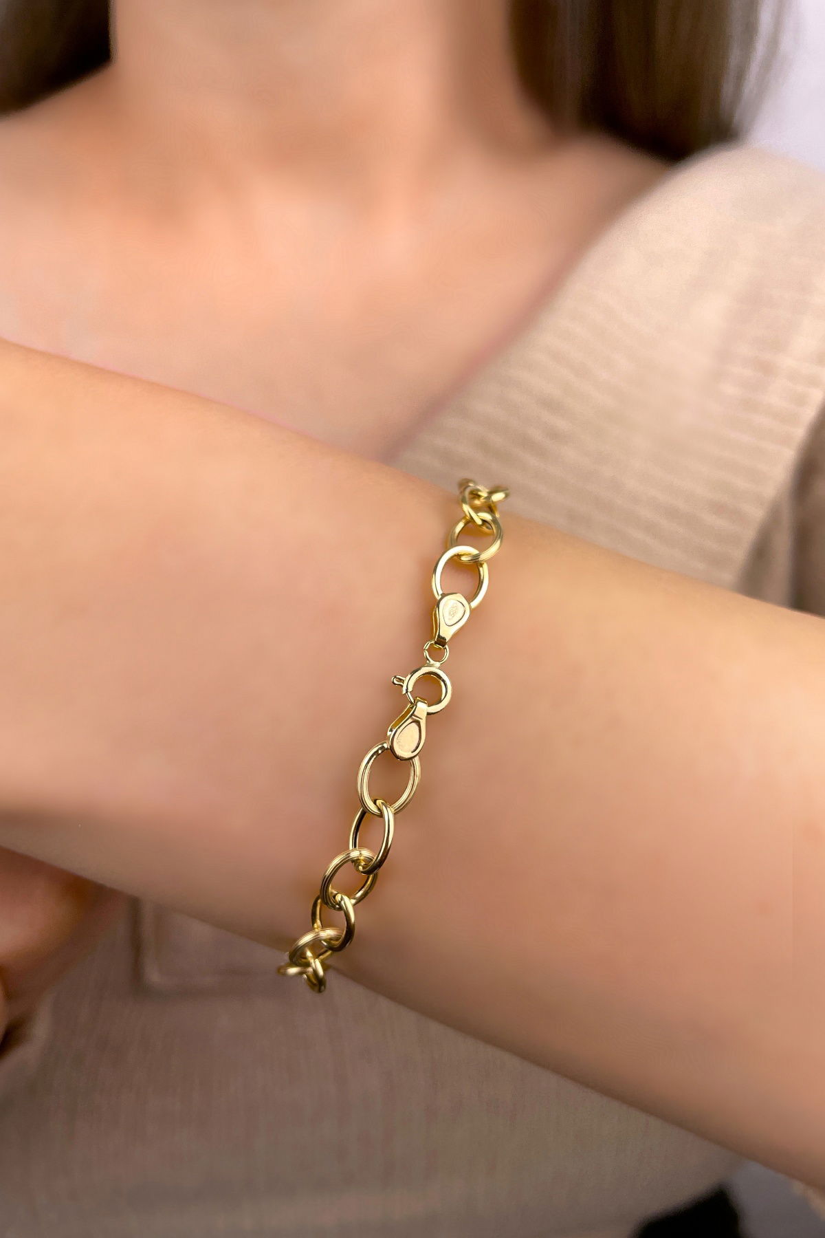 İtalyan Halka Altın Bileklik 14KNY1041 - 2