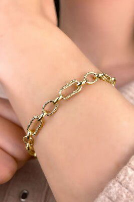 İtalyan Halka Altın Bileklik 14KNY1059 - 1