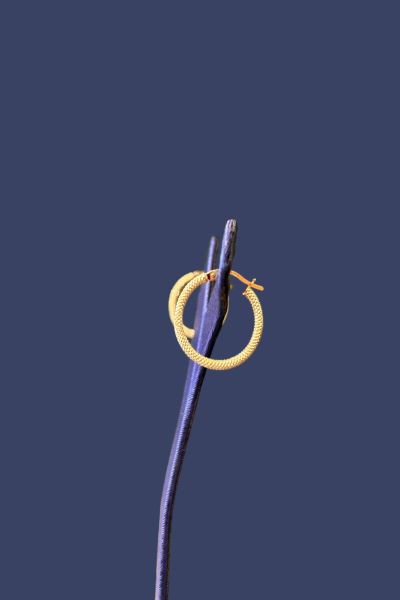 İtalyan Hasır Altın Küpe 14KP3926 - Altınaşkı