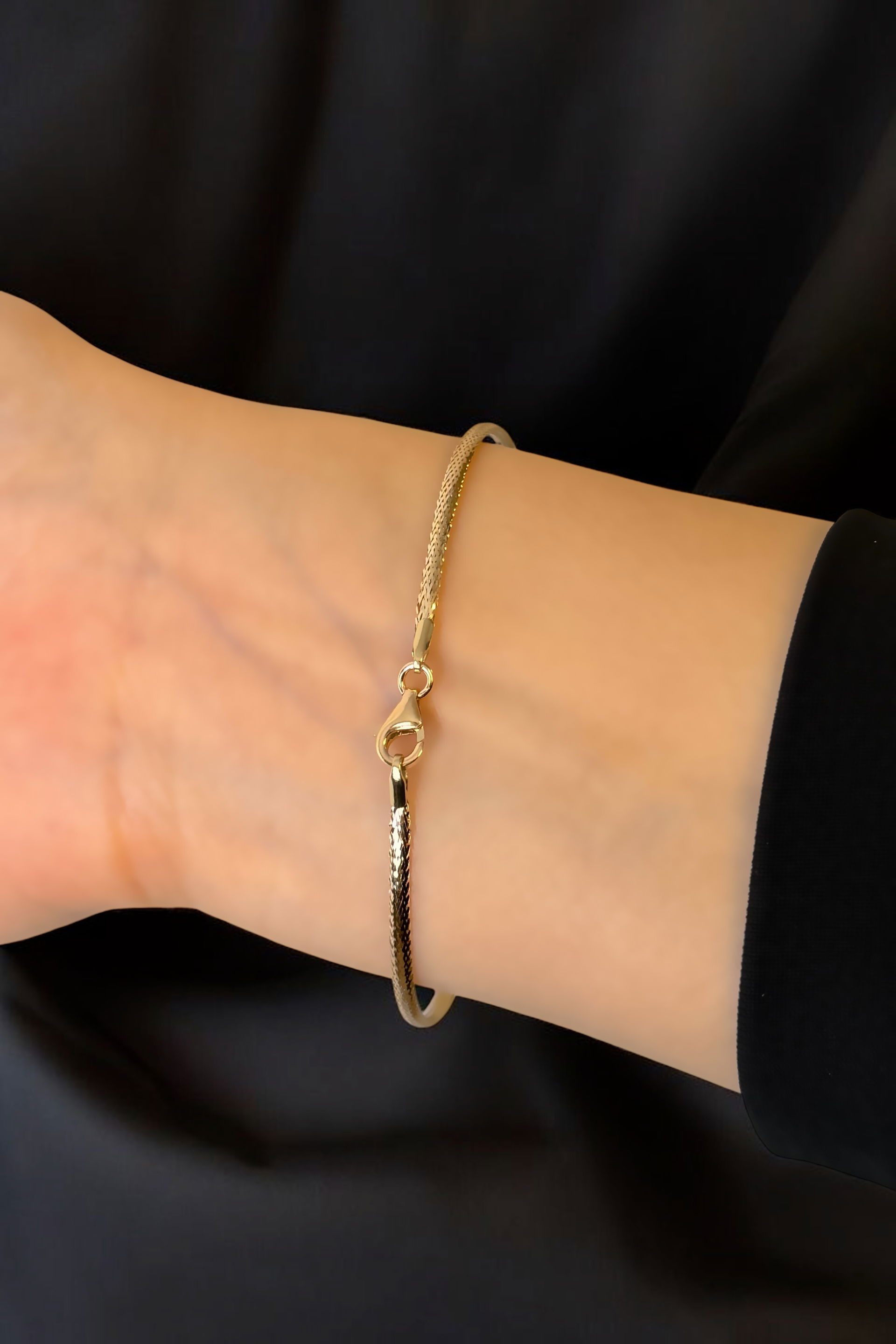 İtalyan Taşsız Altın Bileklik 14KNY1113 - 2