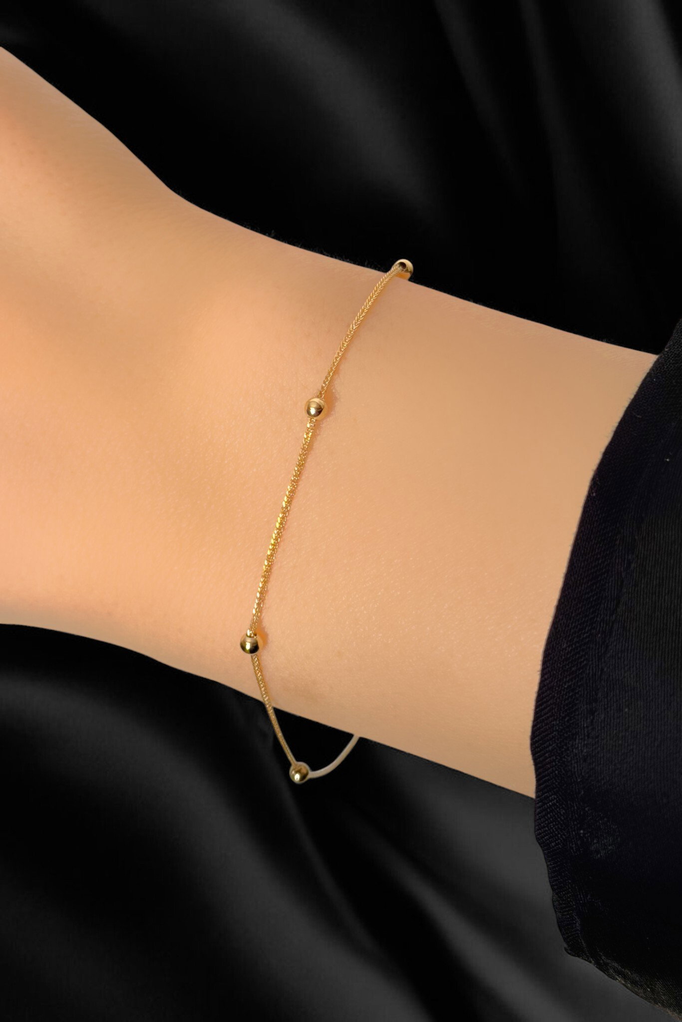 İtalyan Toplu Altın Bileklik 14KNY533 - 1