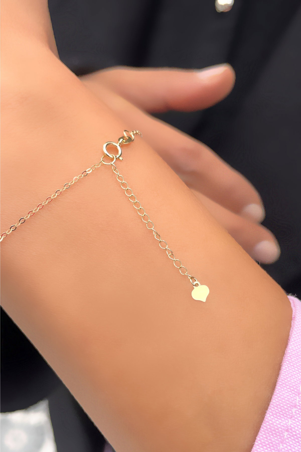 İtalyan Toplu Ataş Altın Bileklik 14KNY794 - 3