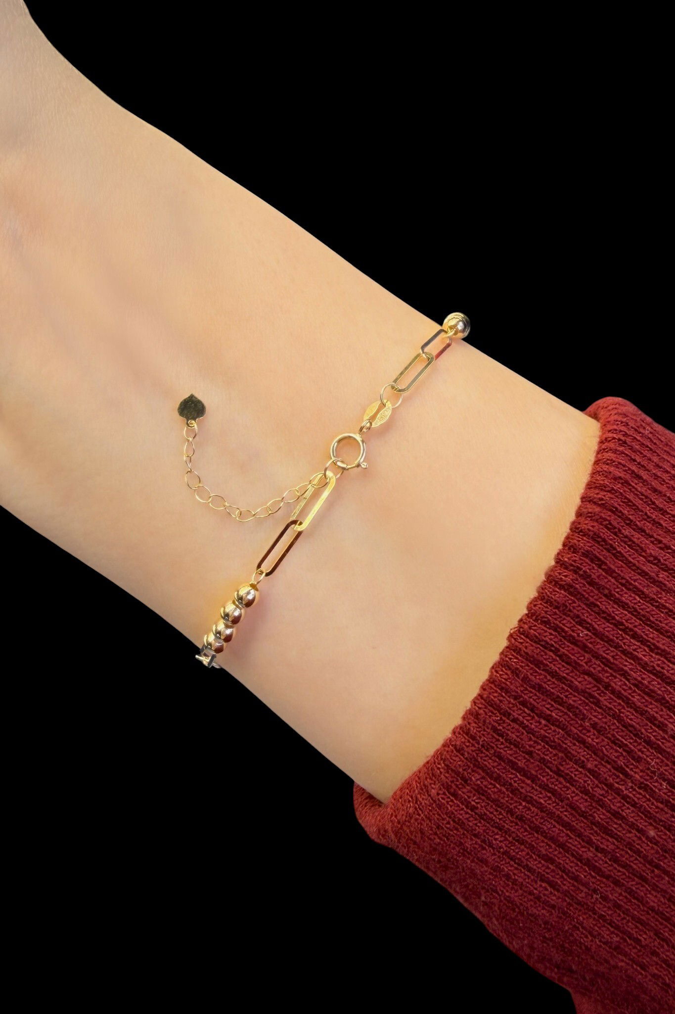 İtalyan Toplu Ataş Altın Bileklik 14KNY9528 - 2