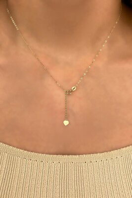 İtalyan Toplu Ataş Altın Kolye 14KLY1190 - 3