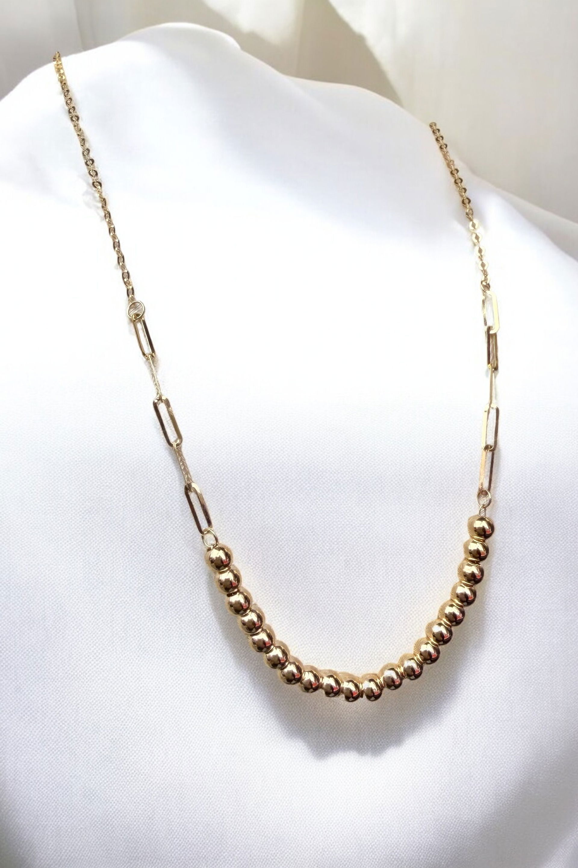 İtalyan Toplu Ataş Altın Kolye 14KLY734 - 1