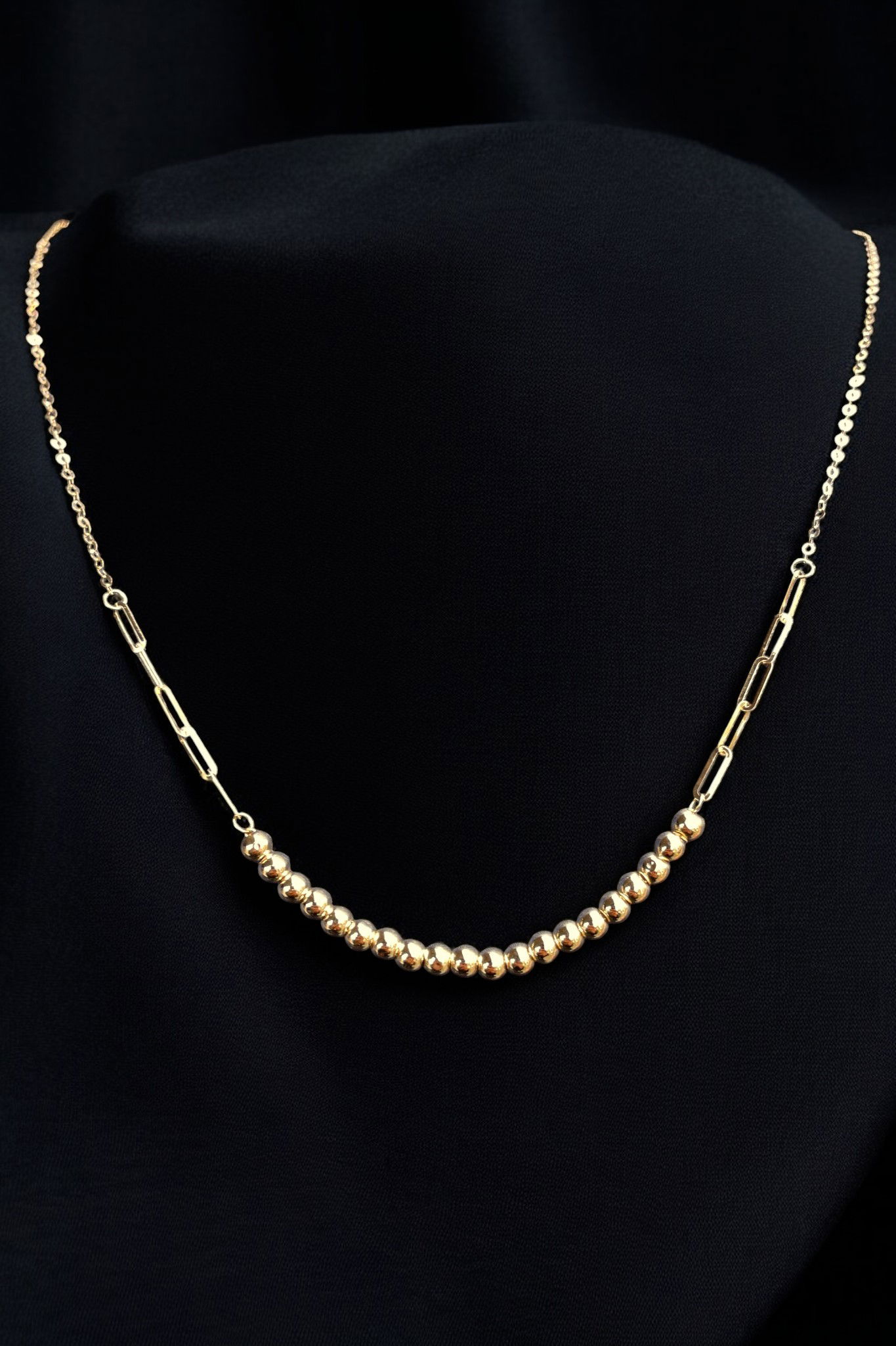 İtalyan Toplu Ataş Altın Kolye 14KLY734 - 1