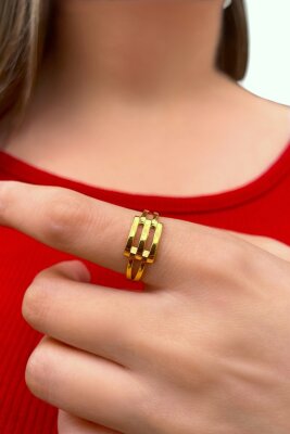 Kaburga Altın Yüzük 14YZ5031 - 2