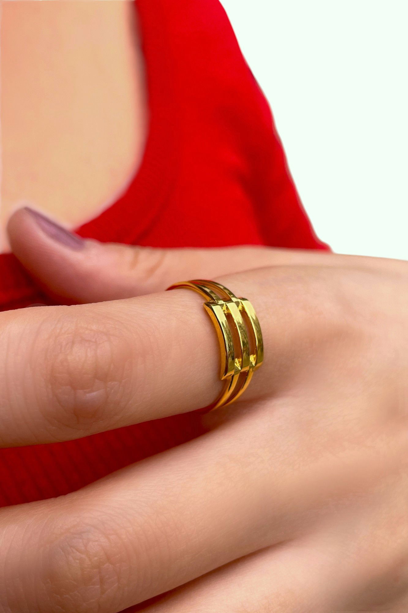 Kaburga Altın Yüzük 14YZ5031 - 3