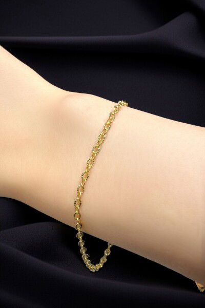 Kalemli Altın Bileklik 14KNY8678 - Altınaşkı