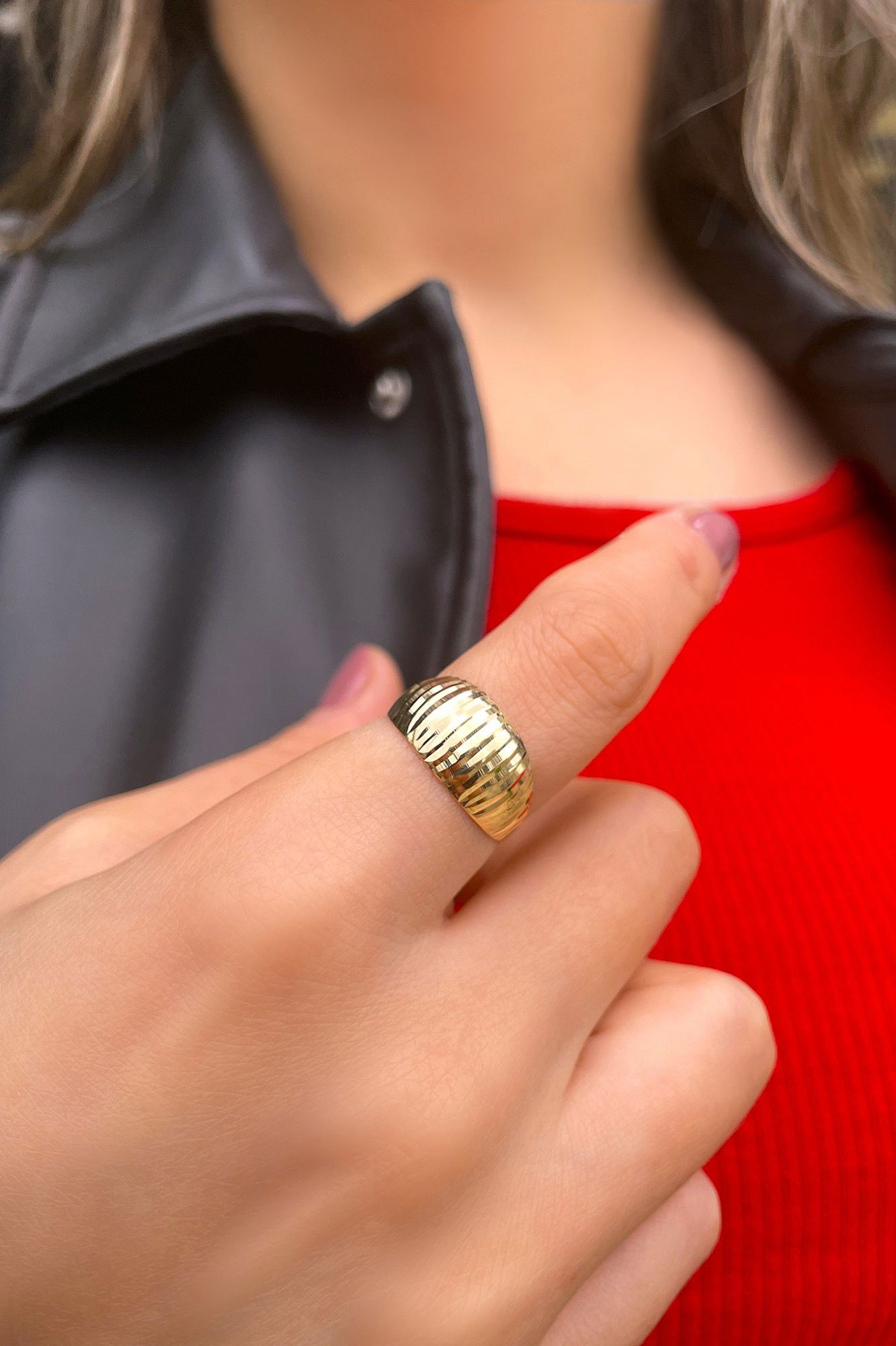 Kalemli Taşsız Altın Yüzük 14YZ8160 - 2