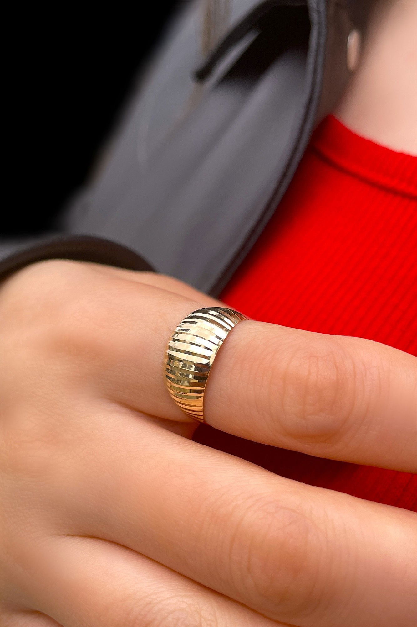 Kalemli Taşsız Altın Yüzük 14YZ8160 - 1