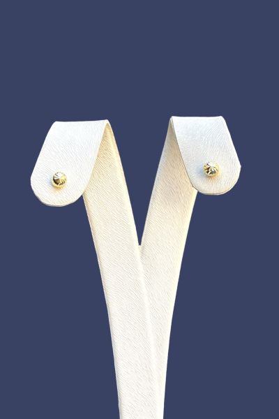 Kalemli Top Altın Küpe 14KP7088 - Altınaşkı