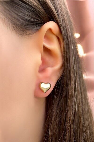 Kalp Altın Küpe 8KP540 - Altınaşkı