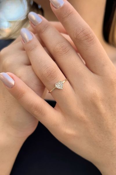 Kalp Altın Yüzük 14YZ117 - Altınaşkı