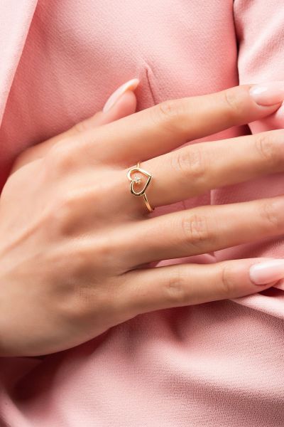 Kalp Altın Yüzük 8YZK3005 - Altınaşkı