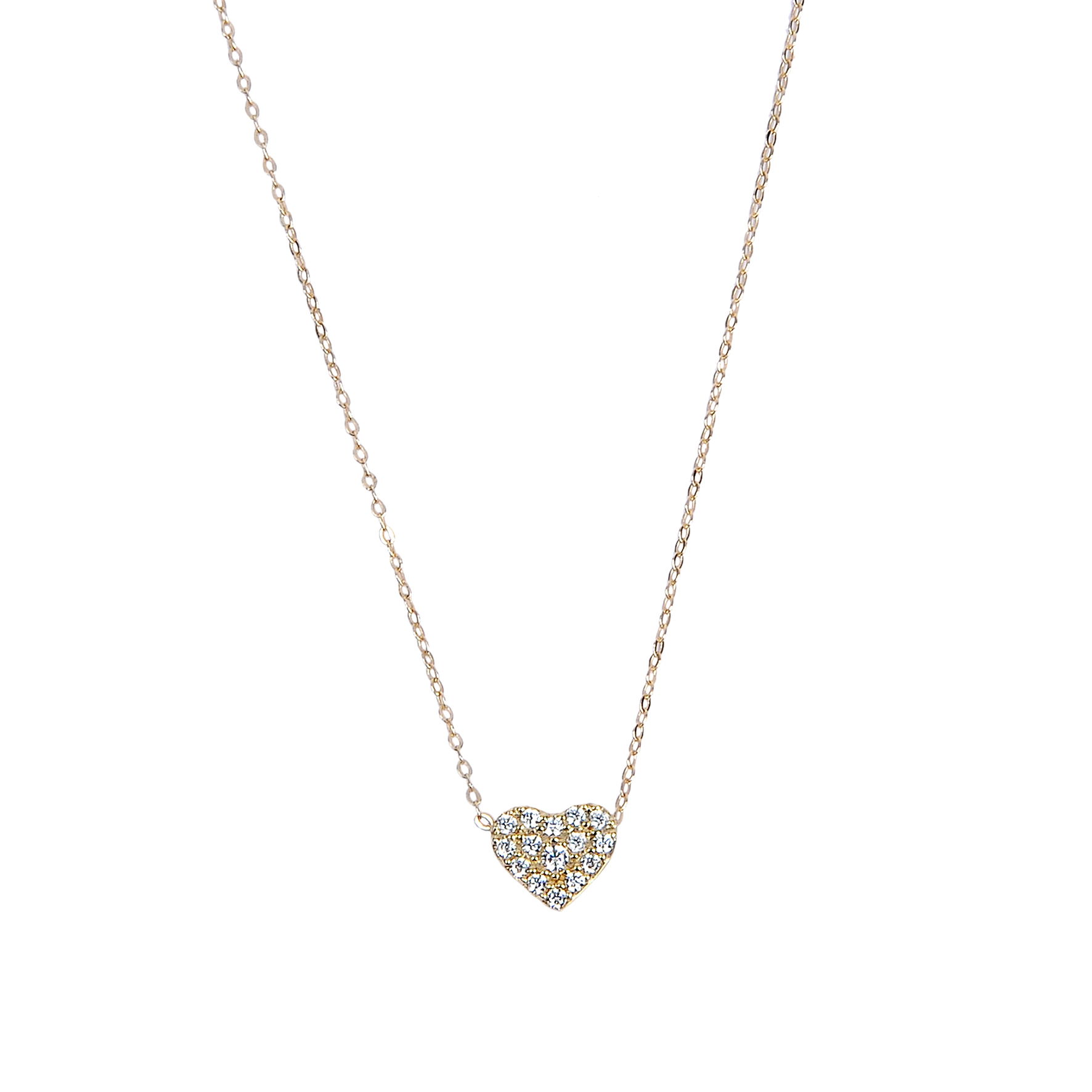 Kalp Hayalet Altın Kolye 8KLY739 - 3