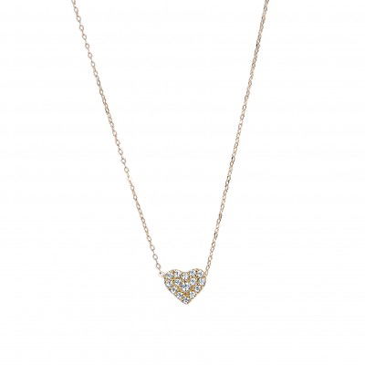 Kalp Hayalet Altın Kolye 8KLY739 - 3