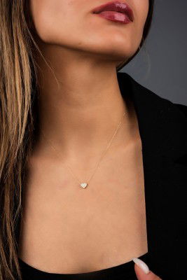 Kalp Hayalet Altın Kolye 8KLY739 - 2