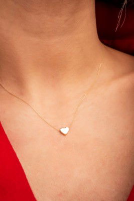 Kalp Hayalet Altın Kolye 8KLY748 - 2